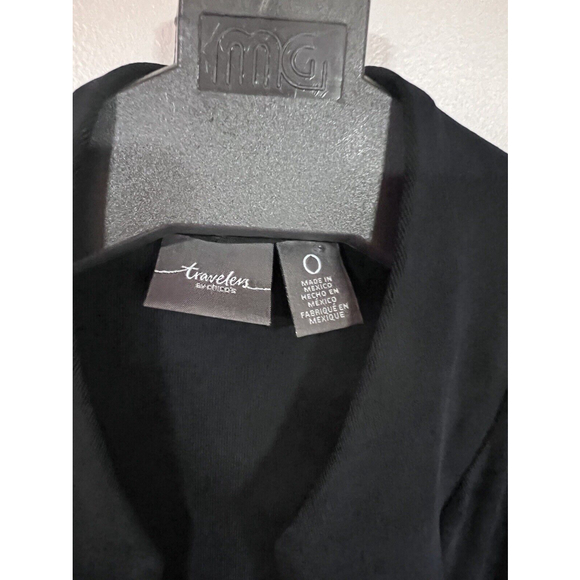 Chico's Travelers Black Open Front Cardigan Jacket, Chico's Sz 0, Small (4) - Picture 2 of 7
